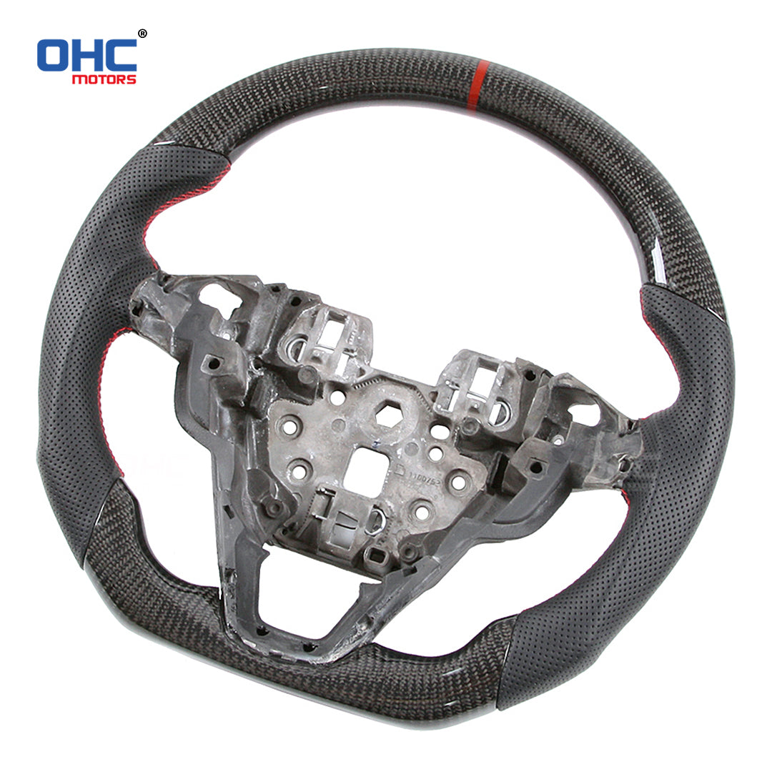 OHC Motors Carbon Fiber Steering Wheel for Ford Fusion Mondeo 2013-2020 Edge Focus Taurus