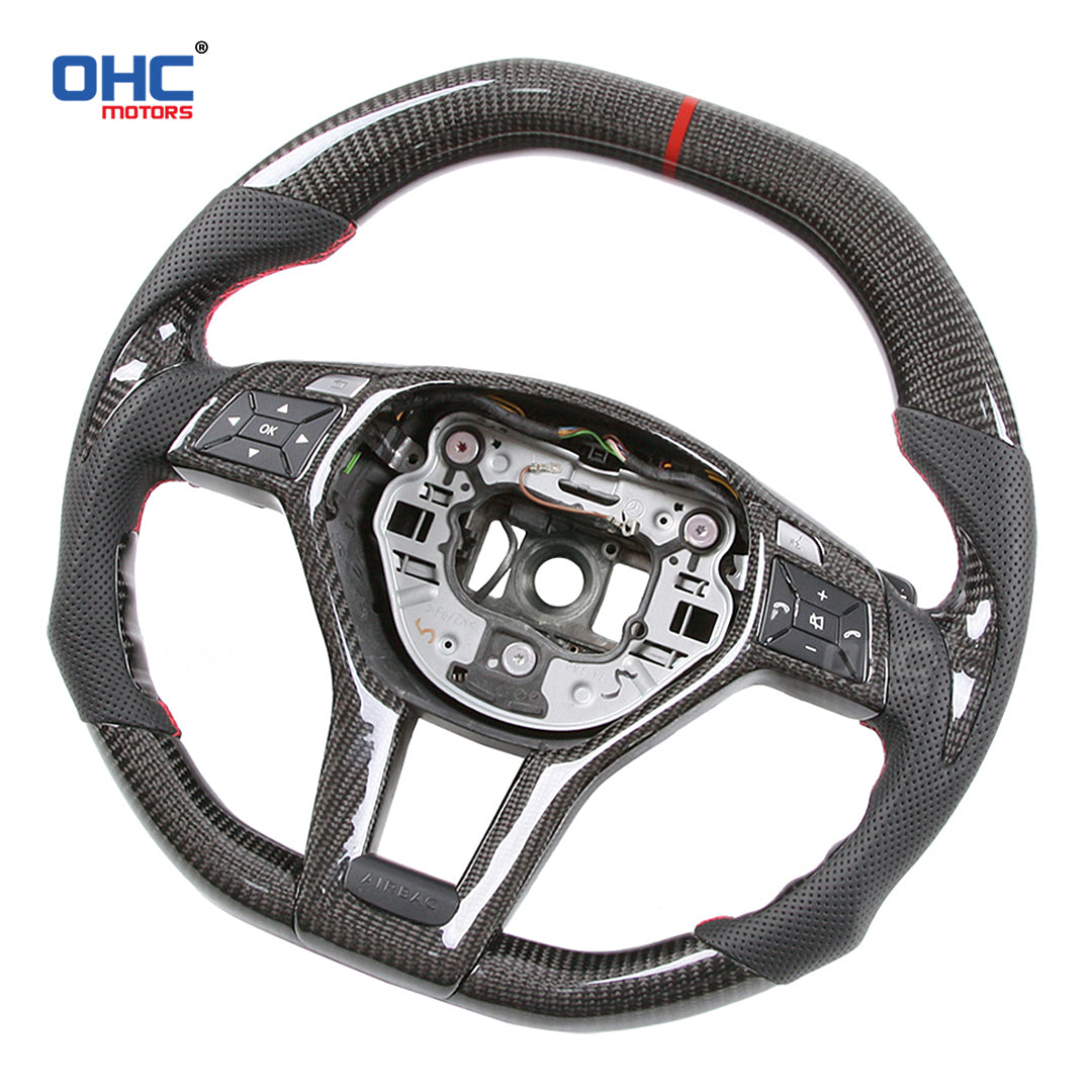 OHC Motors Carbon Fiber Steering Wheel for X156 X204 C117,X117 W218,X218 R231 Class:GLA GLK CLA CLS SL