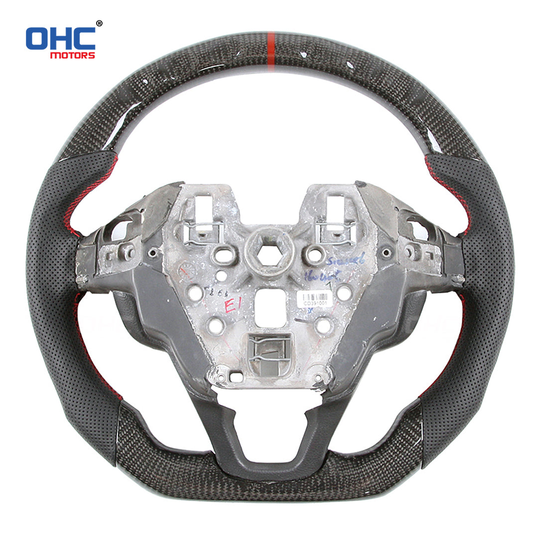 OHC Motors Carbon Fiber Steering Wheel for Ford Fusion Mondeo 2013-2020 Edge Focus Taurus