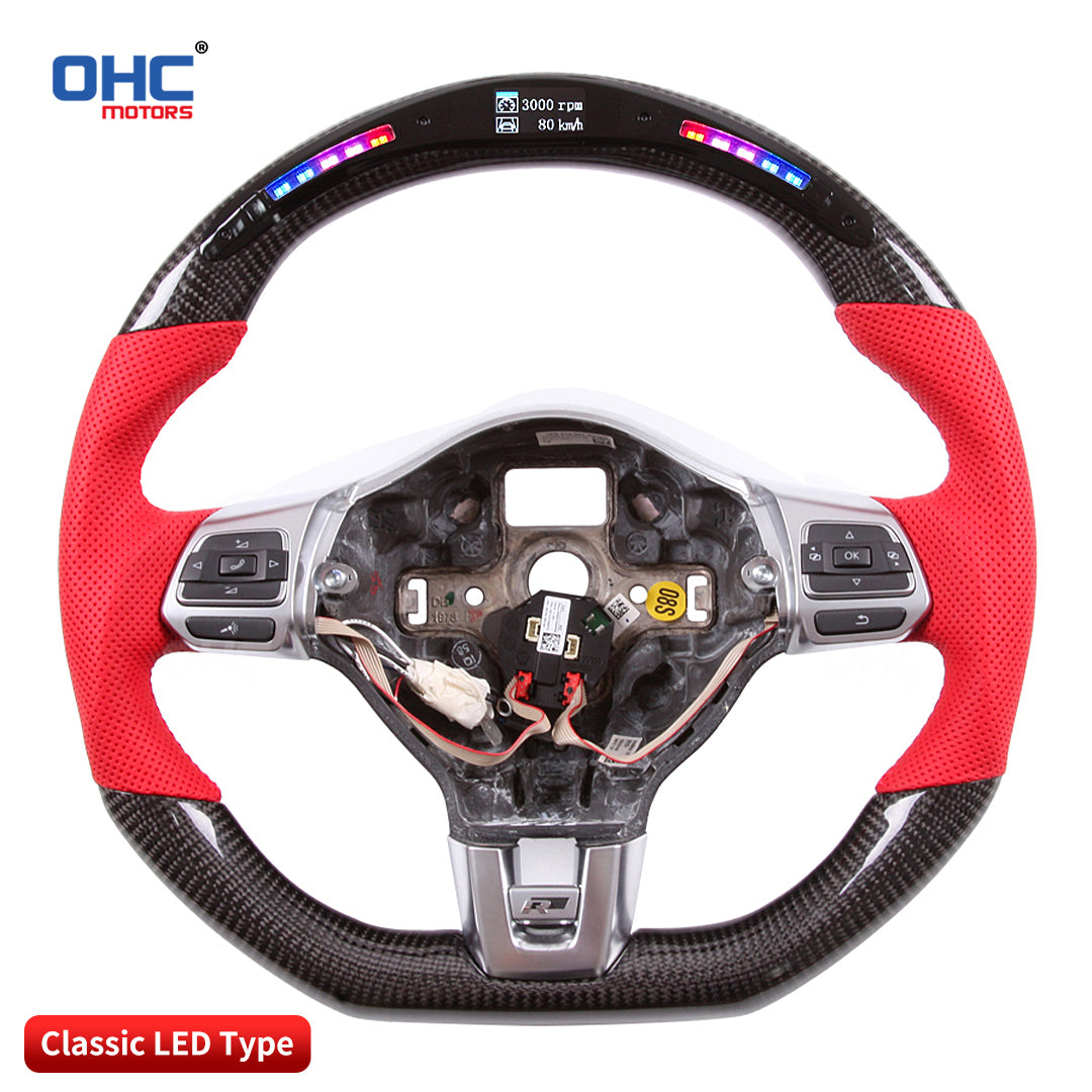 OHC Motors Led Light Up Steering Wheel  for Volkswagen 08-12 VW Golf 6 GTI GTD MK6 GLI