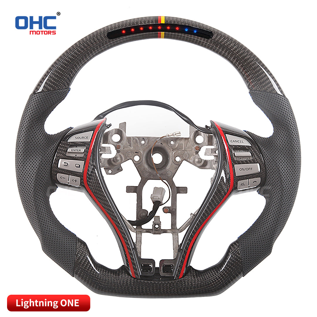 OHC Motors Led Light Up Steering Wheel for Nissan i8 Teana Altima X-Trail QASHQAI Sentra B25  Navara D23