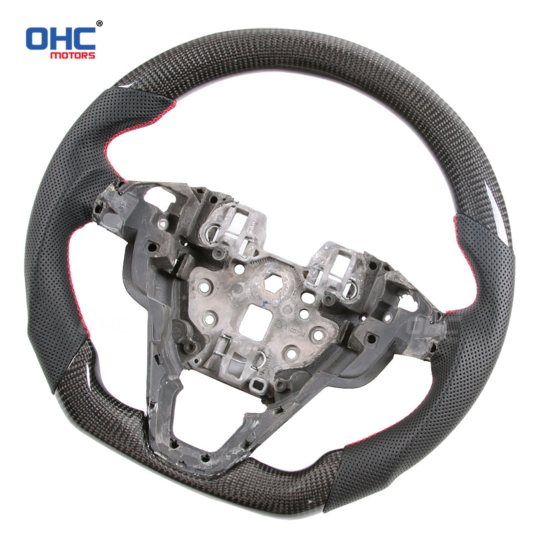 OHC Motors Carbon Fiber Steering Wheel for Ford Fusion Mondeo 2013-2020 Edge Focus Taurus