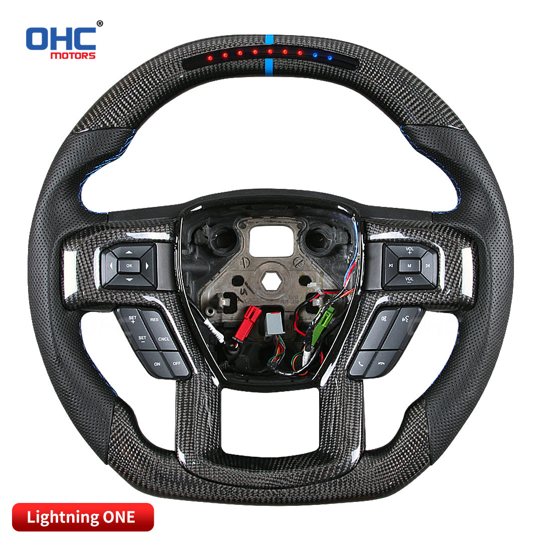 OHC Motors LED Light Up Steering Wheel for 15-20 Ford F150/Raptor F-150 2020-2024